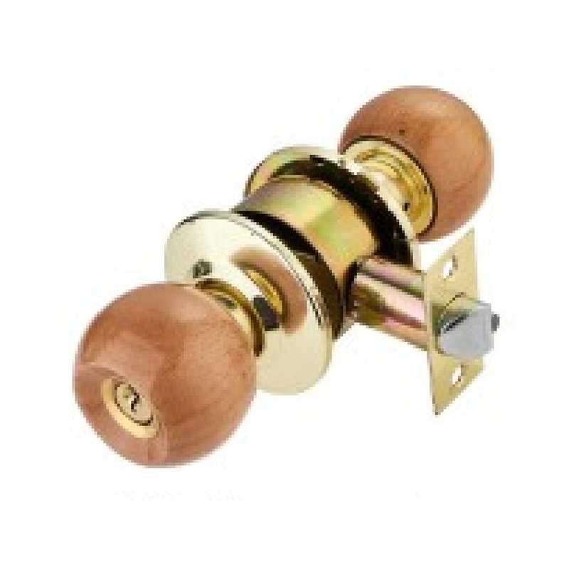 Cerradura de puerta con perilla cilíndrica de acero inoxidable cepillado