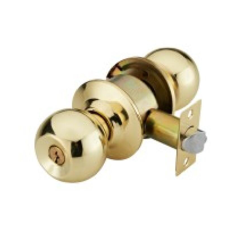 Cerradura de puerta con perilla cilíndrica de acero inoxidable cepillado