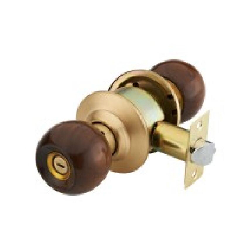 Cerradura de puerta con perilla cilíndrica de acero inoxidable cepillado