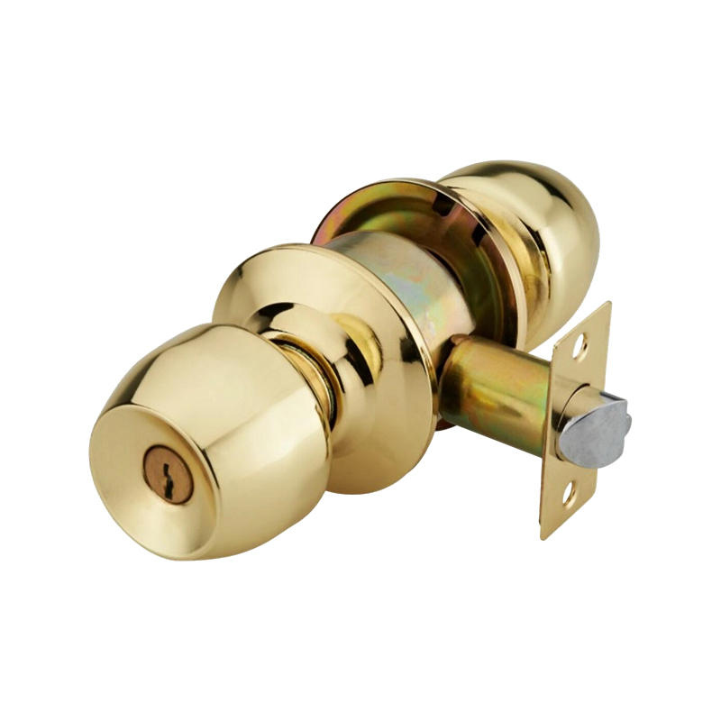 Cerradura de perilla cilíndrica para grano de madera/tono dorado (TM/GP)