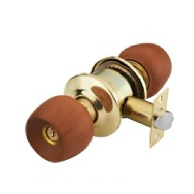 Cerradura de perilla cilíndrica para grano de madera/tono dorado (TM/GP)
