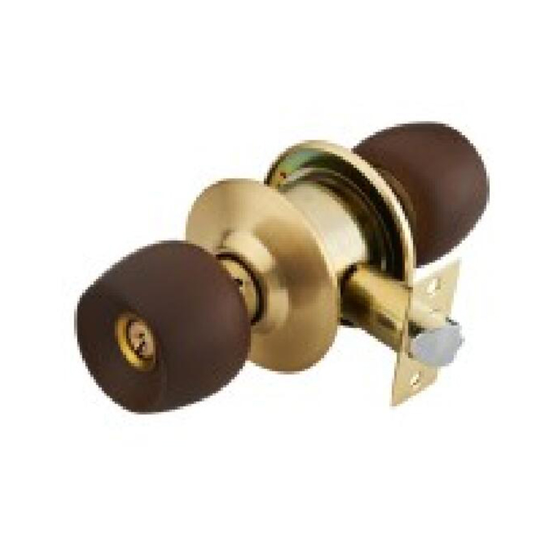 Cerradura de perilla cilíndrica para grano de madera/tono dorado (TM/GP)