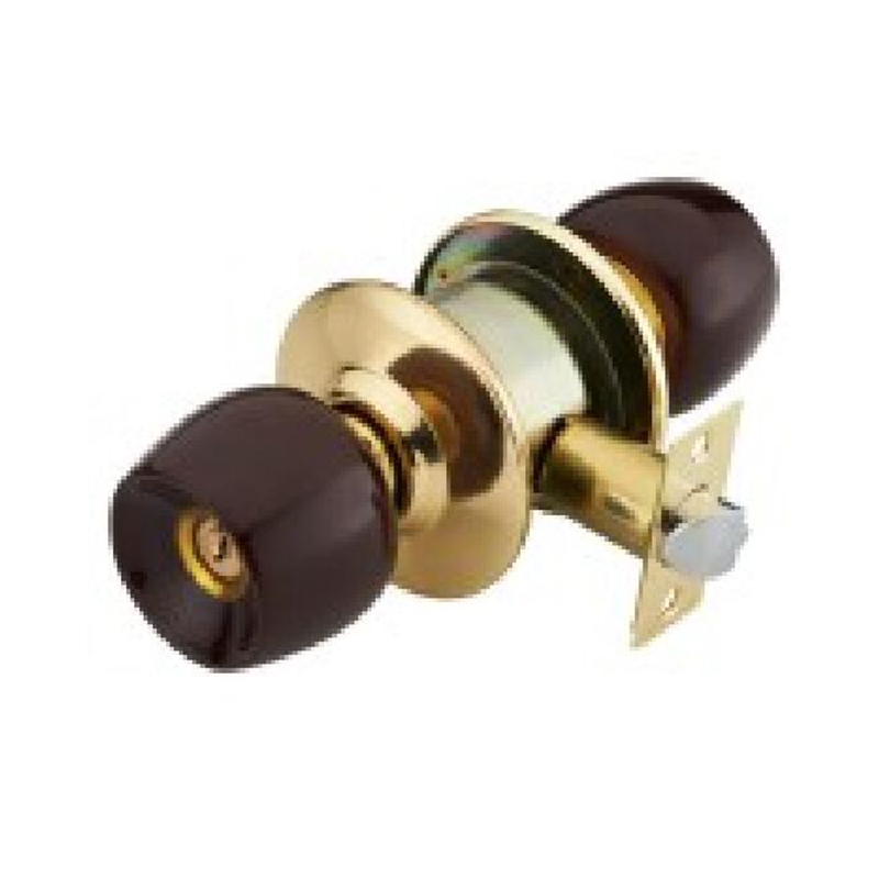 Cerradura de perilla cilíndrica para grano de madera/tono dorado (TM/GP)