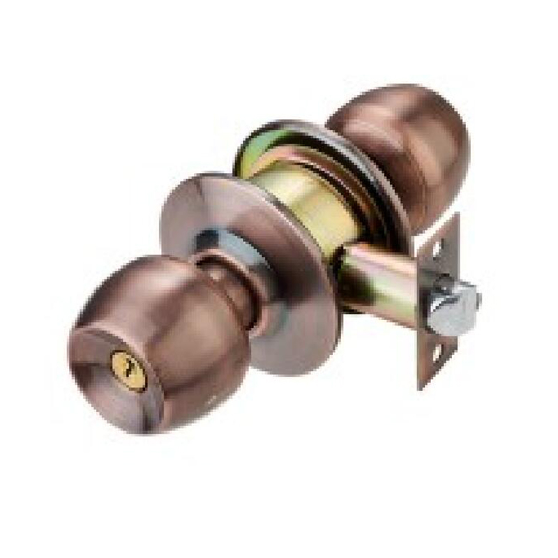 Cerradura de perilla cilíndrica para grano de madera/tono dorado (TM/GP)