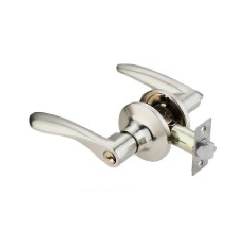 Cerradura de puerta con palanca tubular de aluminio de níquel cepillado — SN