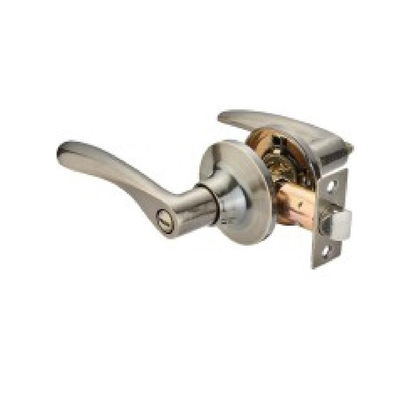 Cerradura de puerta con palanca tubular de aluminio de níquel cepillado — SN