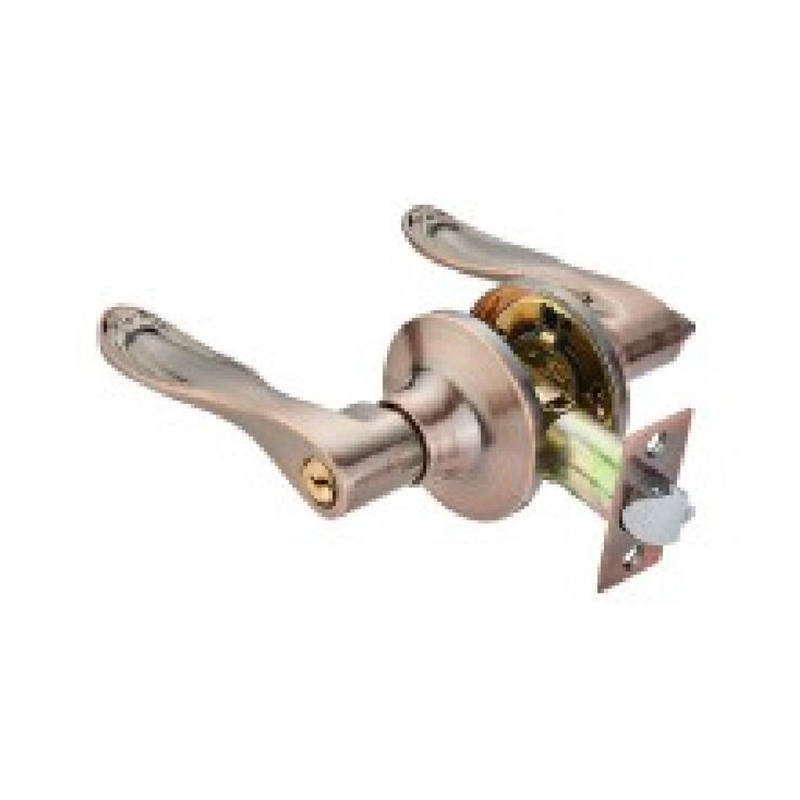 Cerradura de puerta con palanca tubular AB-6030 de bronce antiguo