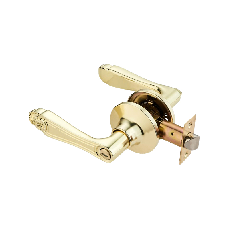 Cerradura de puerta con palanca tubular GP-6037 en oro de imitación