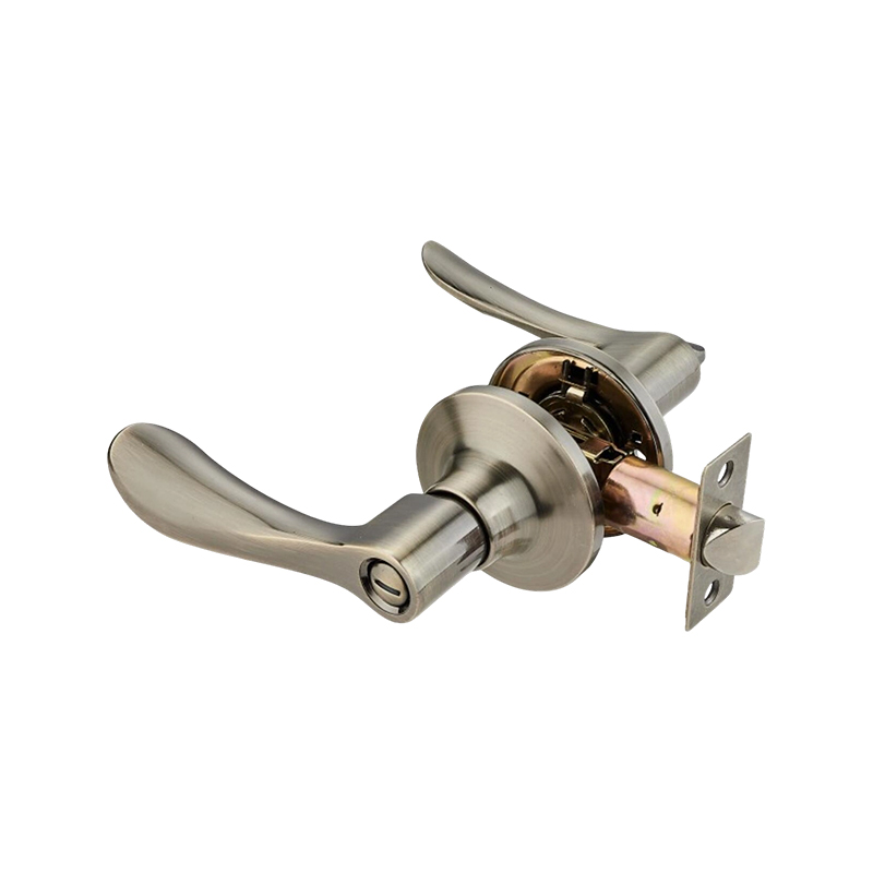 Cerradura de puerta con palanca tubular AB-200-4 de bronce antiguo