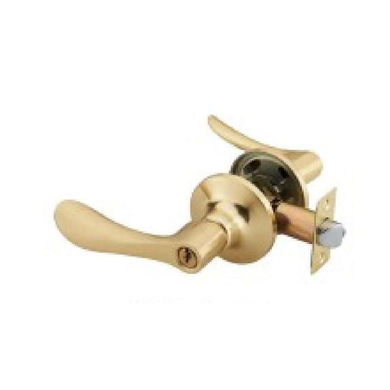 Cerradura de puerta con palanca tubular AB-200-4 de bronce antiguo