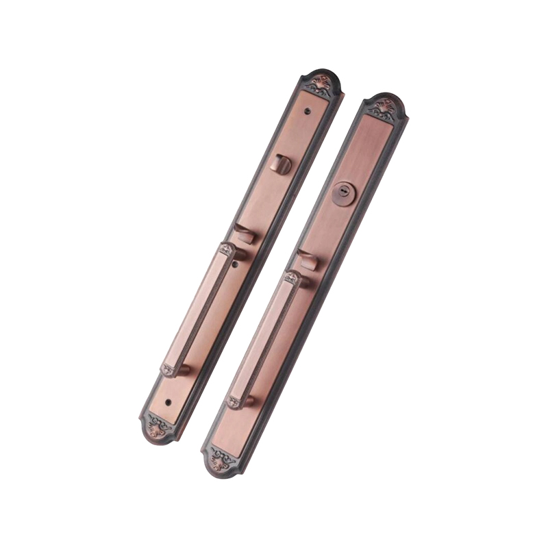9810XL-07 Cerradura de mortaja de latón mate de doble tiro para villas